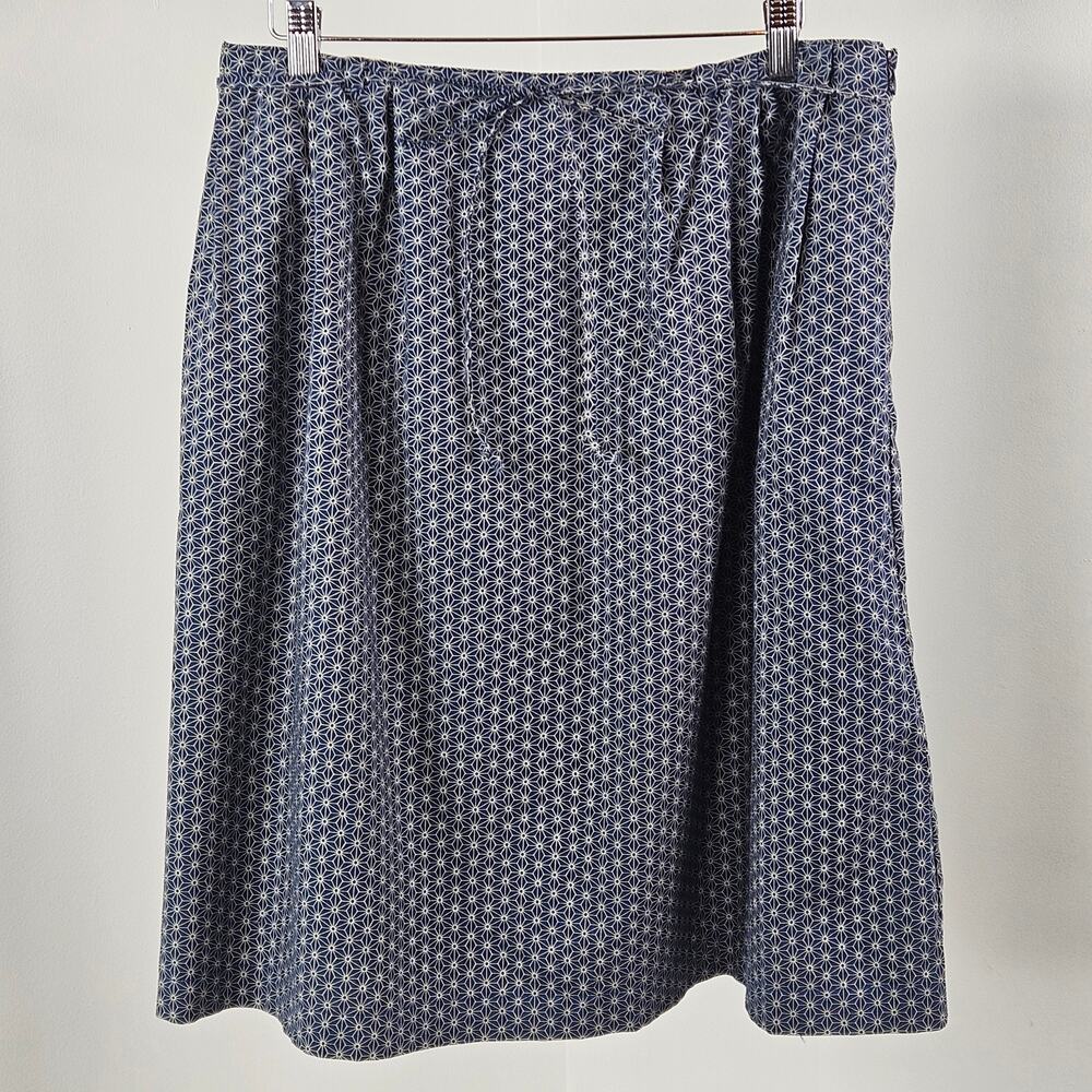 Archerie New York Womens Blue Geographic Print Cotton Mini Skirt | 6‎